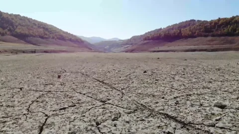 Dry lake surface Stock Footage 143940167