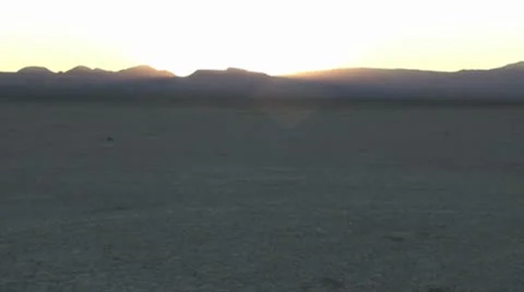 Dry Lake -Toward Sunset Stockbeeldmateriaal 8967455
