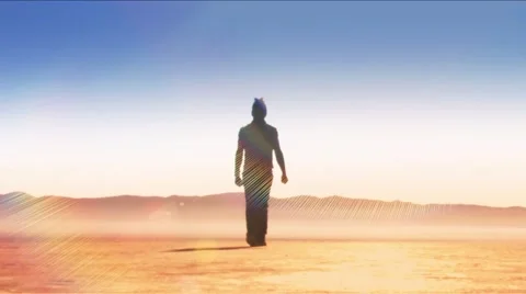 Dry Lake-walk to camera2 Stock Footage 1183607