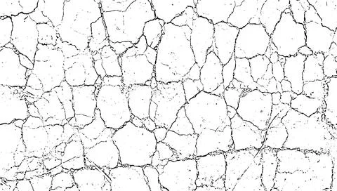 Dry land crack texture for overlay,  cracked wall texture grunge background Stock Illustration