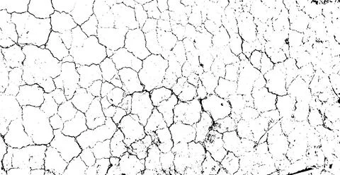 Dry land crack texture for overlay,  cracked wall texture grunge background Stock Illustration