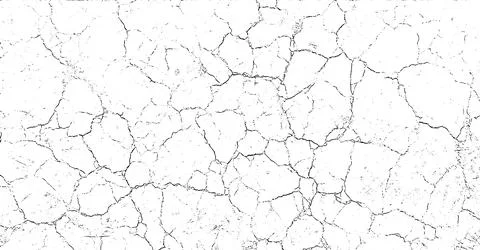 Dry land crack texture for overlay,  cracked wall texture grunge background Stock Illustration
