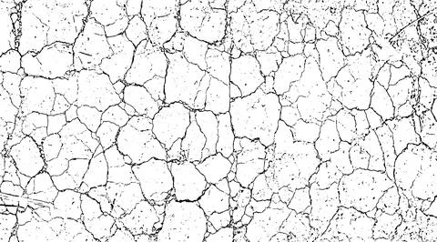 Dry land crack texture for overlay,  cracked wall texture grunge background Stock Illustration