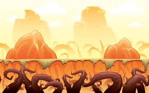 Dry Land Game Background Stock Illustration