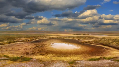 Dry lands time lapse scene Stock Footage 266128923