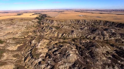 Dry landscape aerial Stock Footage 70404659
