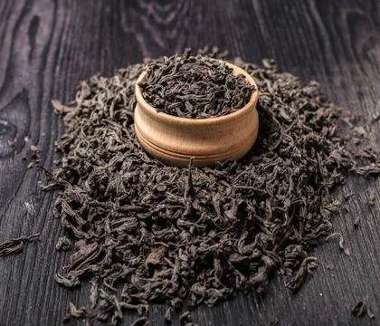 Dry large leaf tea Stock Photos