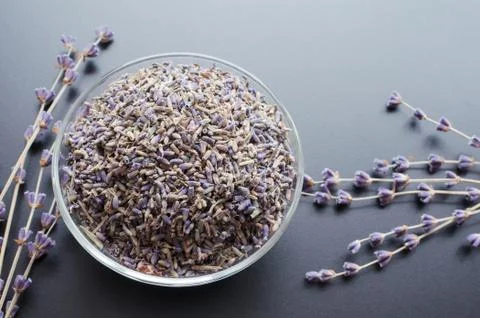 Dry lavender tea Stock Photos