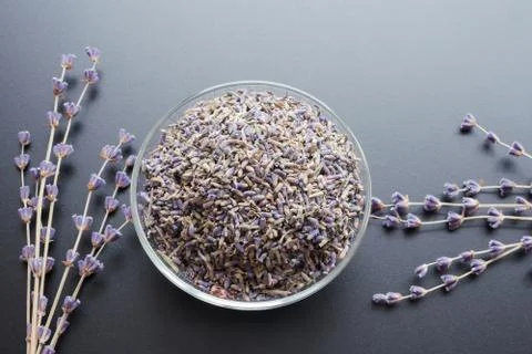 Dry lavender tea Stock Photos