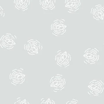 Dry leaf phytotherapy line seamless pattern Stock Illustration
