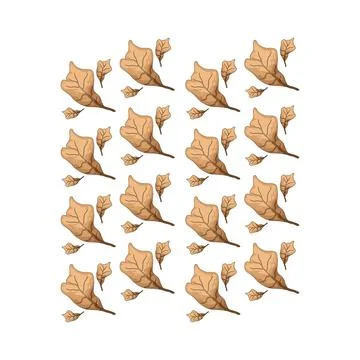 Dry leaves pattern illustration Stock Illustration