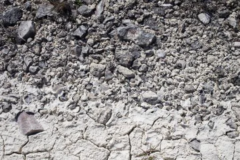 Dry limestone soil. Stock Photos