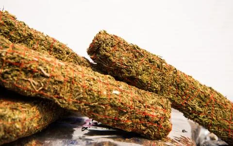 Dry marijauna background Stock Photos
