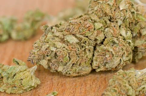 Dry marijuana buds Stock Photos