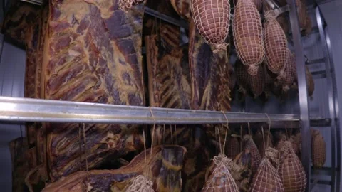 Dry meat products Stock Footage 171580587