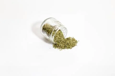 Dry mint flakes Foto stock