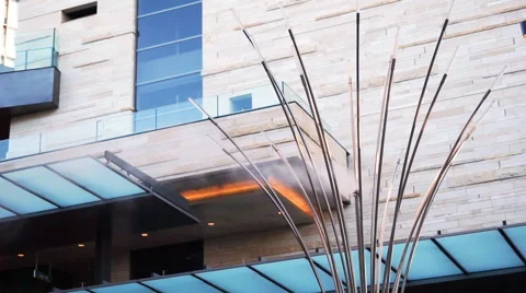 Dry mist that cools the hot summer city Stock Footage 66689561