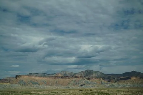 Dry mountains with clouds Foto stock