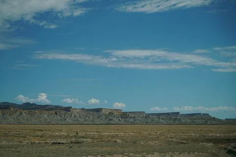 Dry mountains with clouds Foto stock