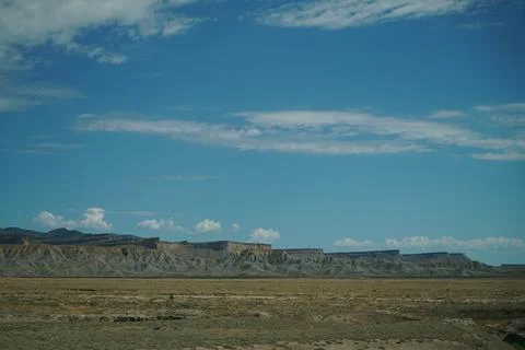 Dry mountains with clouds Stock Photos