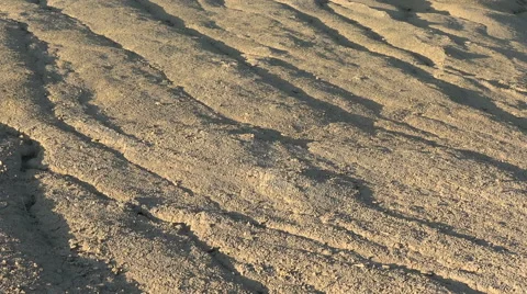 Dry mud dunes,desert looking area Stock Footage 68052267