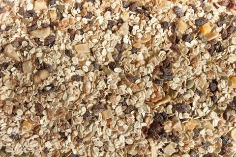 Dry muesli as background Stock Photos