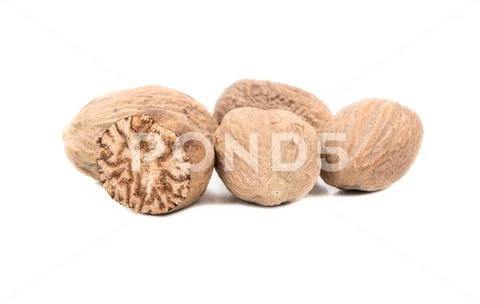 Dry nutmeg Stock Photos