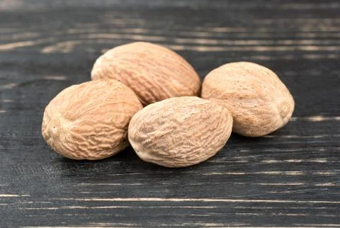 Dry nutmeg Stock Photos