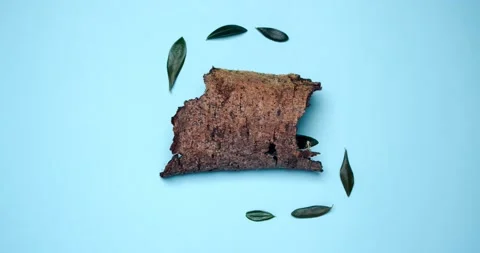 Dry olive leaves with a trunk, stop motion, gif Stock Footage 199404086
