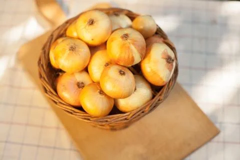Dry onions Stock Photos