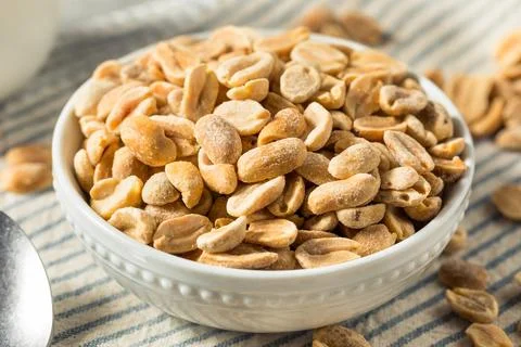 Dry Organic Roasted Peanuts Stock Photos