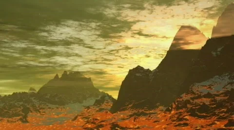 Dry Planet surface Stock Footage 666960