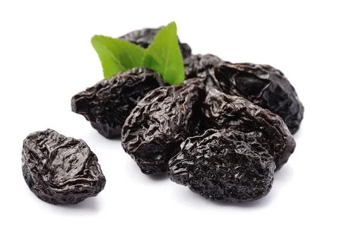 Dry plums isolated Stock Photos