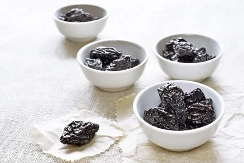 Dry prunes snack Stock Photos