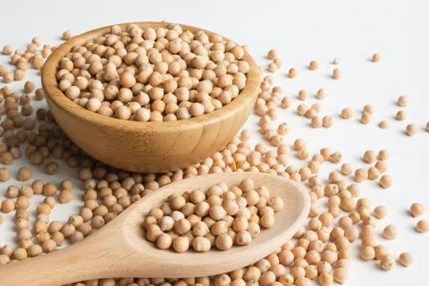 Dry raw chickpeas Stock Photos