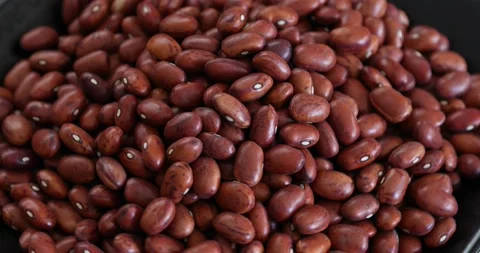 Dry Raw Red Kidney Bean Rotating 스톡 동영상 146753731