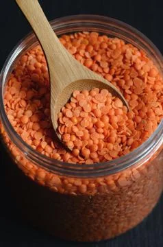 Dry  Red Lentils Foto stock