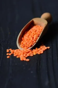 Dry  Red Lentils Stock Photos