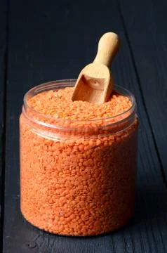 Dry  Red Lentils Stock Photos