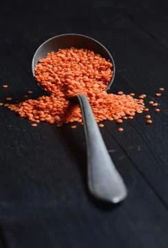Dry  Red Lentils Stock Photos