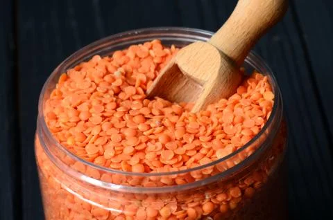 Dry  Red Lentils Stock Photos