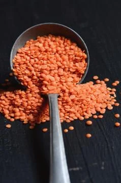 Dry  Red Lentils Stock Photos