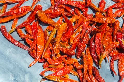 Dry red pepper Stock Photos