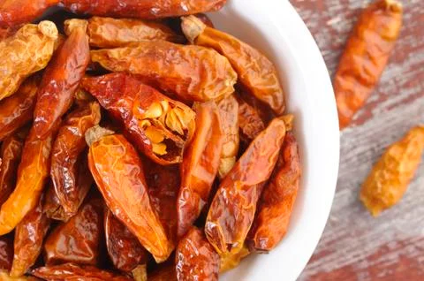 Dry red pepper Stock Photos