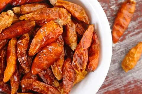 Dry red pepper Stock Photos