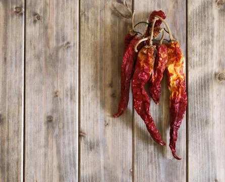 Dry red peppers Stock Photos