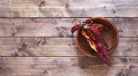 Dry red peppers Stock Photos