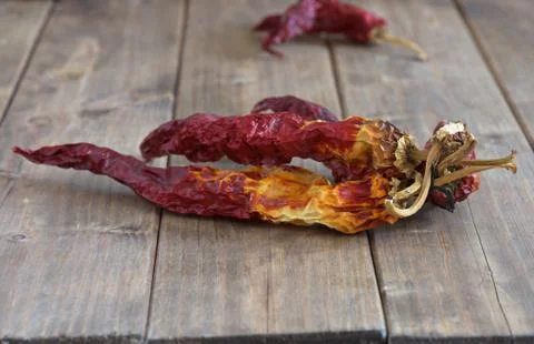 Dry red peppers Stock Photos