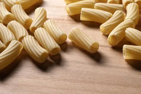 Dry rigatoni pasta Stock Photos
