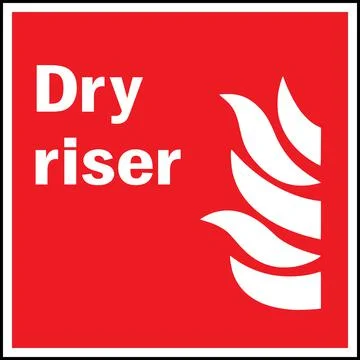 Dry riser sign. Stock Illustration